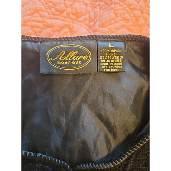 VTG Allure Boutique Jacket Patch Upholstery/Embroidery Button-up Womens Large - Picture 5 of 5